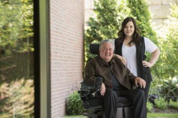 Caitlin Robbins with Father who has ALS