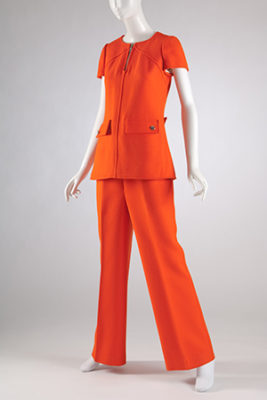 Couture Future (ready-to-wear label by André Courrèges), pantsuit, 1968, wool blend, France, gift of Mrs. Phillip Schwartz. 