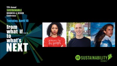 flyer for Sustainability Conference featuring pictures of guest speakers