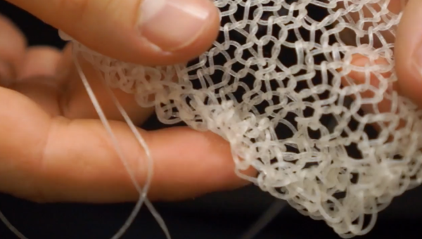 textile knit with AlgiKnit fibers