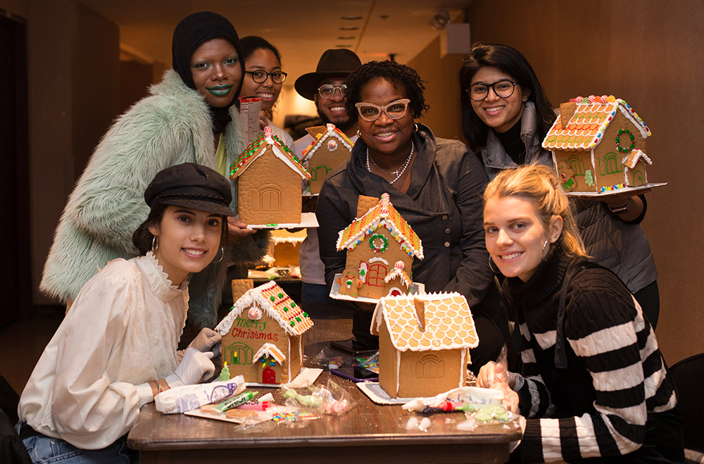 FIT students created gingerbread houses for the city's hungry. 