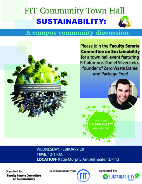 flyer for Town Hall on Sustainability 