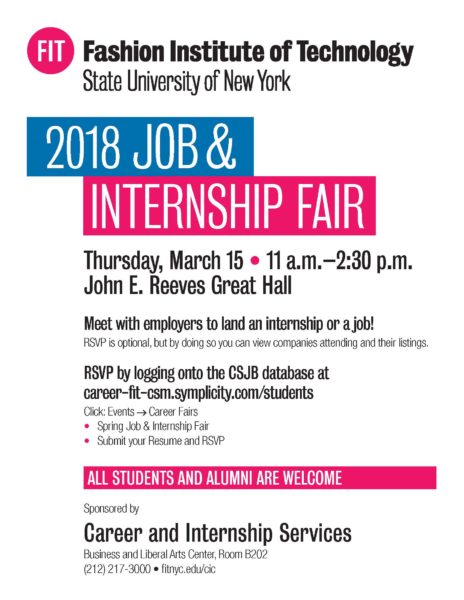 flyer for job and internship fair