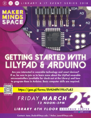 Maker Minds Lilypad and Arduino flyer