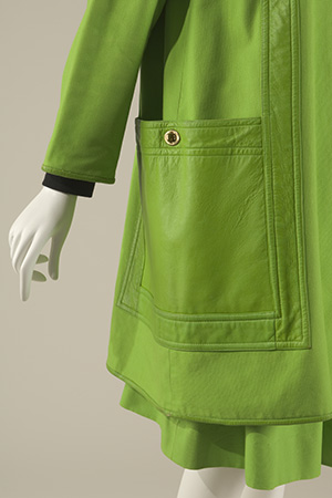 Bonnie Cashin lime green raincoat