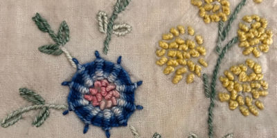 closeup of folk embroidery