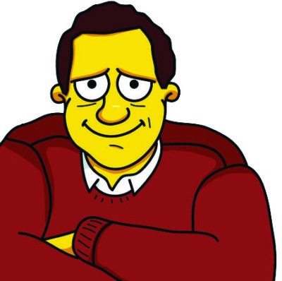 Mike Reiss as interpreted by Simpsons animators