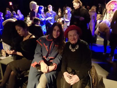 Natalie Nudell and Ruth Finley at the Anna Sui Fall/Winter 2017 fashion show, February 2017