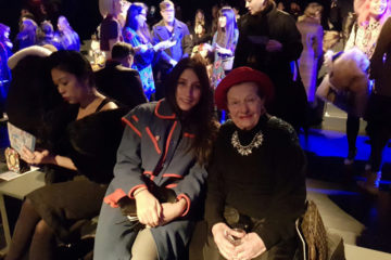 Natalie Nudell and Ruth Finley at the Anna Sui Fall/Winter 2017 fashion show, February 2017