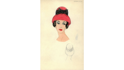 Illustration of a woman wearing a red hat