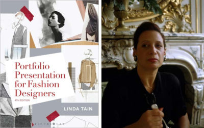 Linda Tain and the cover of her book 