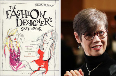The Fashion Designer's Sketchbook cover and Sharon Rothman