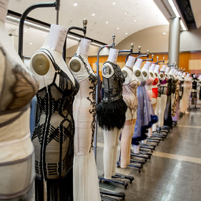 Guests judges from the Fashion Industry judge Senior Projects in the Great Hall on Tuesday, April 19, 2016 for the 2016 Senior Fashion Show.