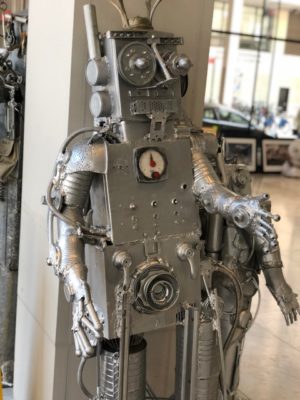 robot sculpture made by Chris Spollen