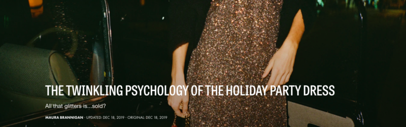 Fashionista article on the holiday party dress