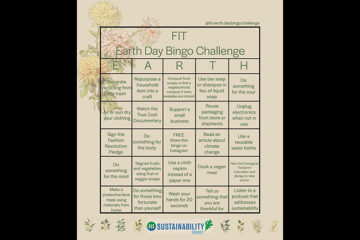 Earth Day Bingo Challenge board
