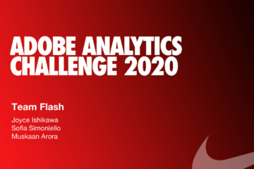 Red cover slide of the Adobe Analytics presentation