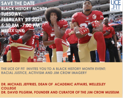 flyer for UCE Black History Month event