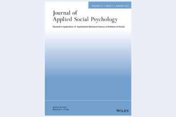 cover of Journal of Applied Social Psychology