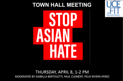 flyer for Stop Asian Hate town hall event