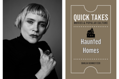 Dahlia Schweitzer and cover of Haunted Homes