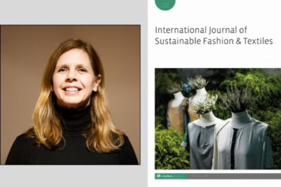 Kelly Burton and cover of International Journal of Sustainable Fashion & Textiles