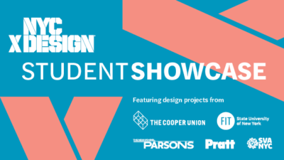 logos of participating schools for NYCxDesign Student Showcase