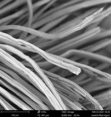 extreme closeup of acetate fibers