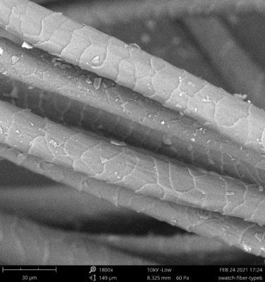 Extreme close-up of wool fibers