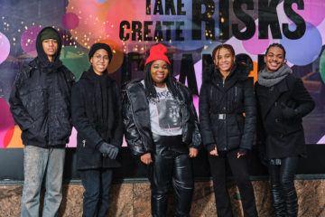 student designers of Black History Month themed Macy's store windows