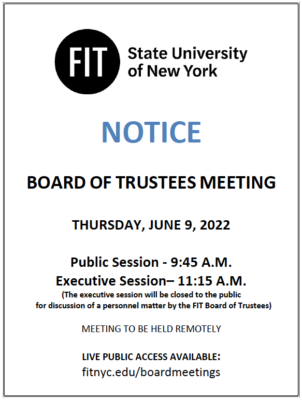 flyer for June 2022 Board of Trustees meting