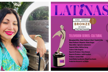 Elena Romero and Bronze Telly Award announcement