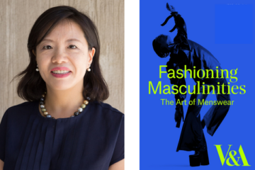 Kyunghee Pyun and poster for V&A's Fashion Masculinities exhibition