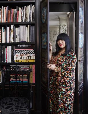 Anna Sui at home.