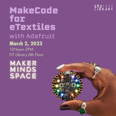 Flyer for MakeCode for eTextiles