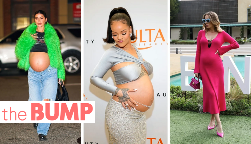 pregnant women showing off their baby bumps