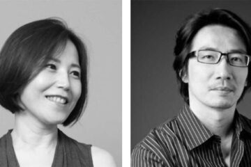Black and white headshots of Christie Shin and C. J. Yeh
