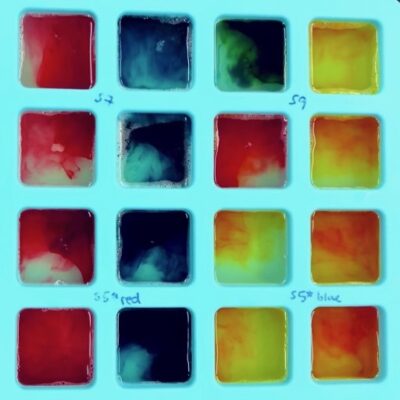 Grid of 16 multicolored squares