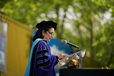 FIT President Joyce F. Brown at the podium