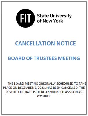 flyer for trustees meeting cancelation notice