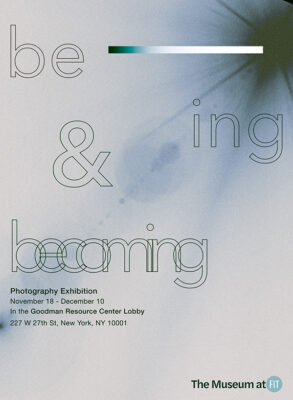 poster for Being and Becoming with exhibition dates and location