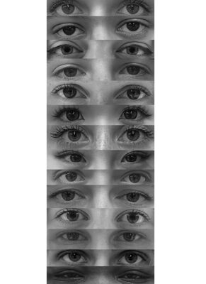 collage of images of the eyes of all of the members of the Photography class