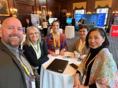 Sonja Champan, second from left, with four other people at the Product Innovation Apparel Supply Chain Forum
