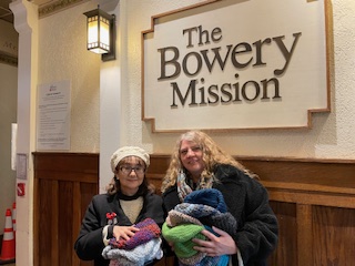 Yuni Kawamura and Rhonda Navojosky at the Bowery Mission