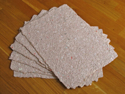sheets of handmade paper