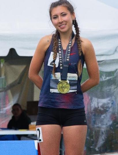 Kimiko Quayle with her medal