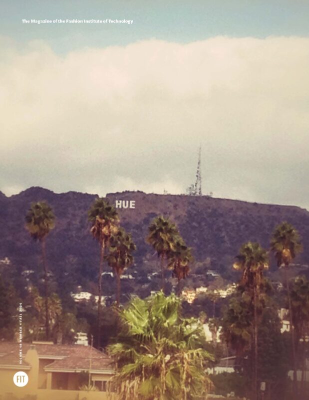 cover of Fall 2024 Hue magazine with Hollywood Hills landscape