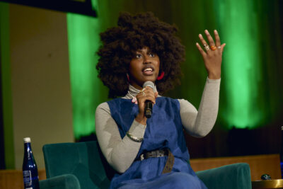 Panelist Kwolanne Felix of Black Girl Environmentalist speaking at FIT's 19th Annual Sustainability Conference.