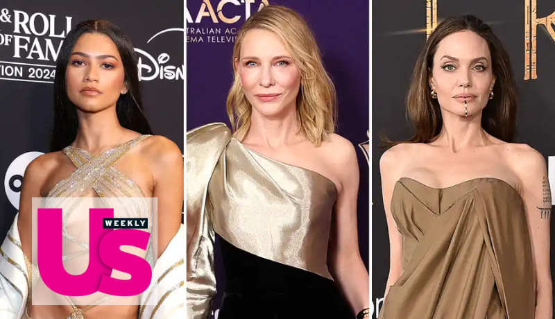 Zendaya, Cate Blanchett, Angelina Jolie; Us Weekly logo