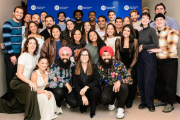 Elisa Doganieri and several contestants from seasons of the Amazing Race